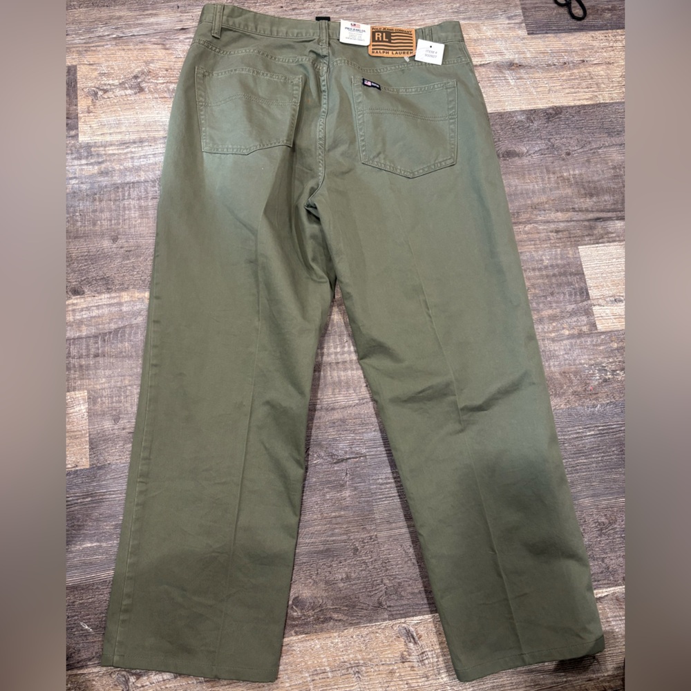 Polo Jeans Co. Ralph Lauren 5 Pocket Jean Size 14 Inseam 27.5” olive green - Picture 5 of 9